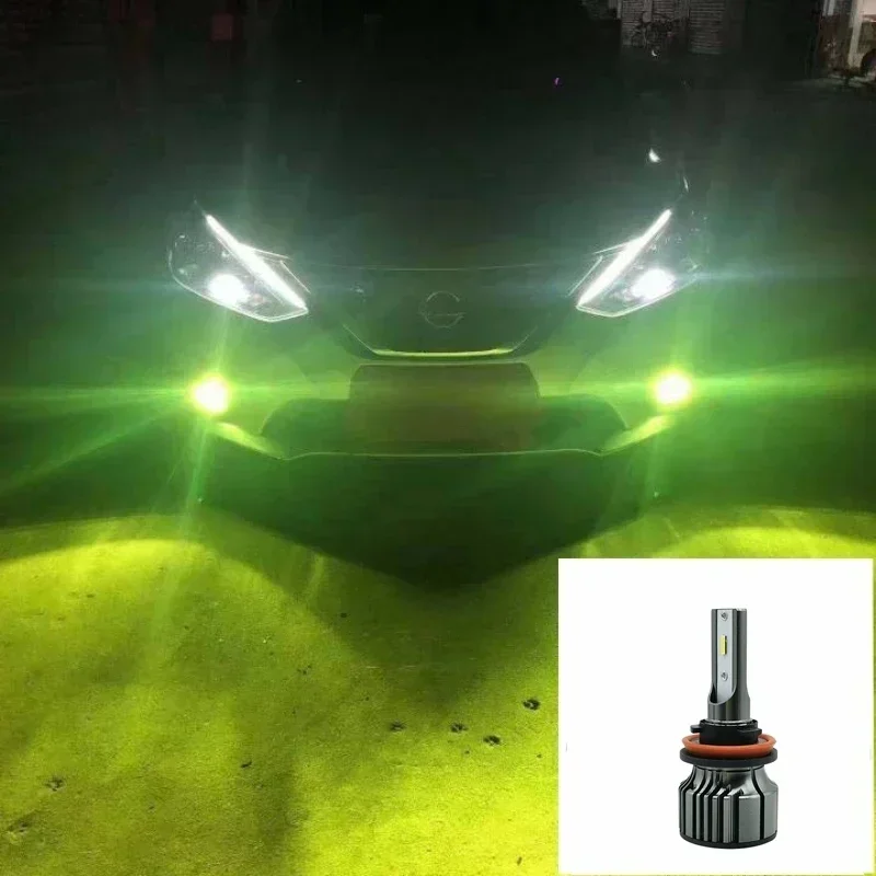 F5 Car LED Fog Lamp 1860 CSP Chip 14000Lm 40W Yellow White Green Blue H1 H3 H7 H8 H9 H10 H11 H16 H27 881 880 Led Headlight