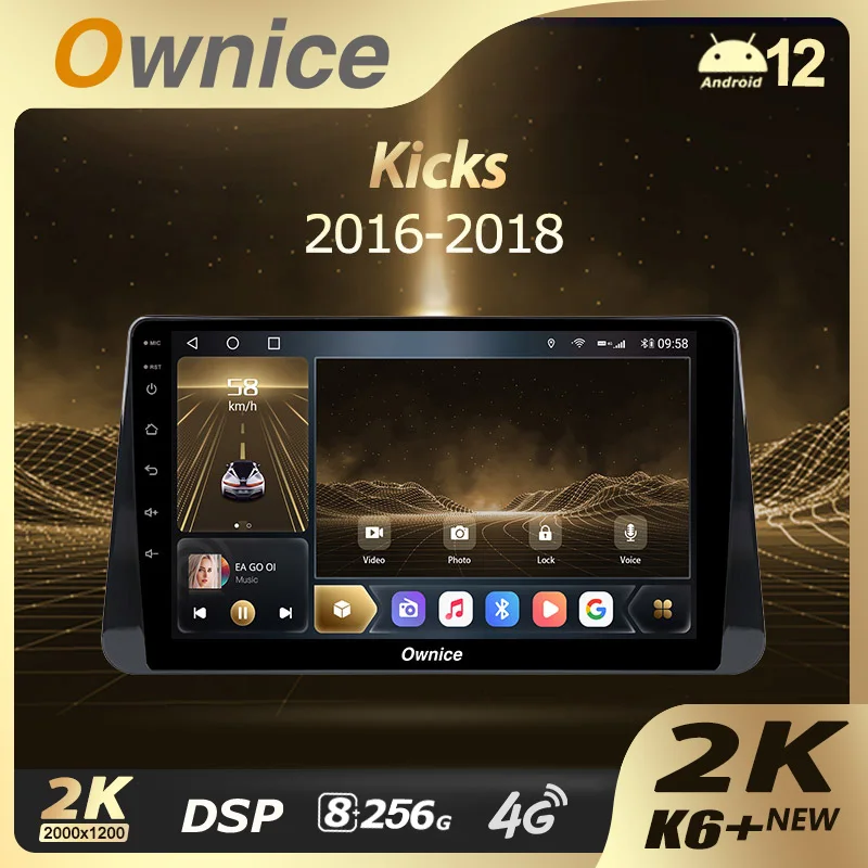 

Ownice K6 + 2K 360 8+256G for Nissan Kicks P15 2017 - 2021 Car Radio Video Player Navigation Stereo GPS Android 12 No 2din 2 Din