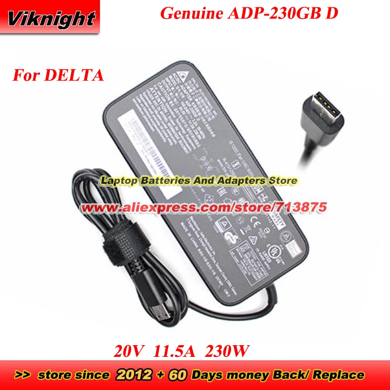 

Genuine 230W ADP-230GB D AC Adapter 20V 11.5A for MSI GE66 GE76 Raider GP76 GS66 Stealth GP66 Leopard Creator 17 B11UH MS-1541