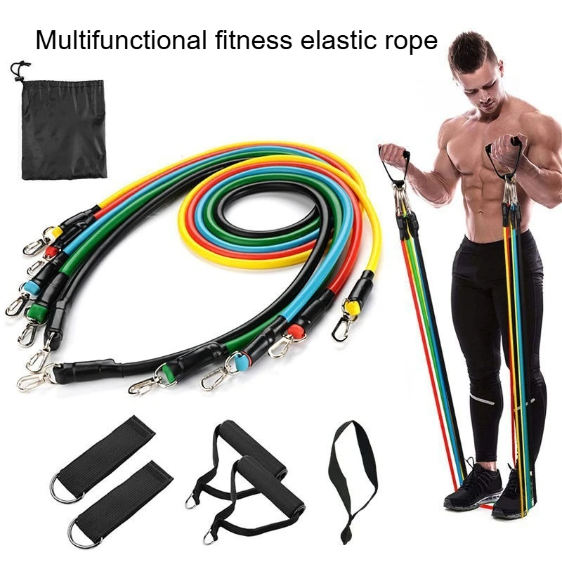 Widerstandsband-Set mit 11 Teilen, Widerstandsband-Set für Heimtraining, Widerstandsband-Set für Fitnesstraining