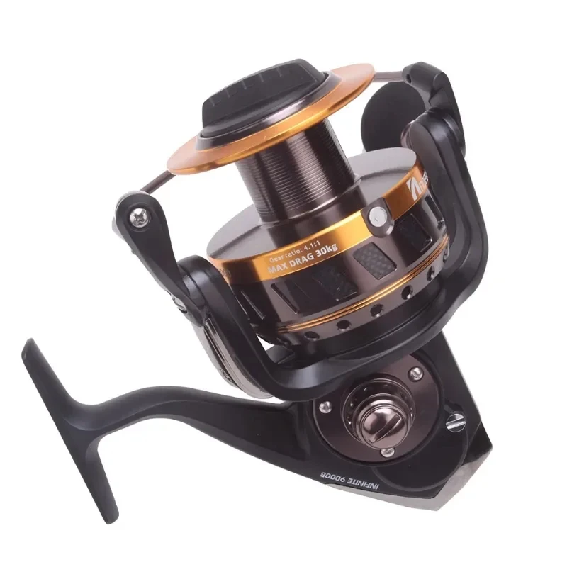 Noeby 0kg Drag Power Big Game Full Metal Spinning Reel
