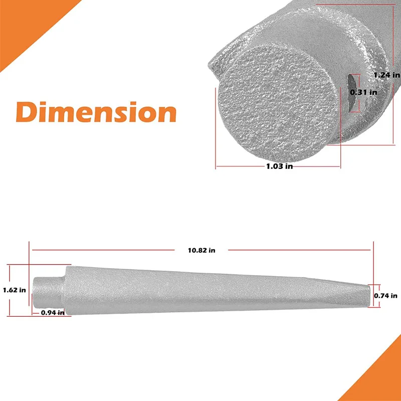 ESUYA Blacksmith Drift Tool Blacksmithing Tomahawk Eye Drift / Mandrel Blacksmith Tool / Forged Axe Eye Drift