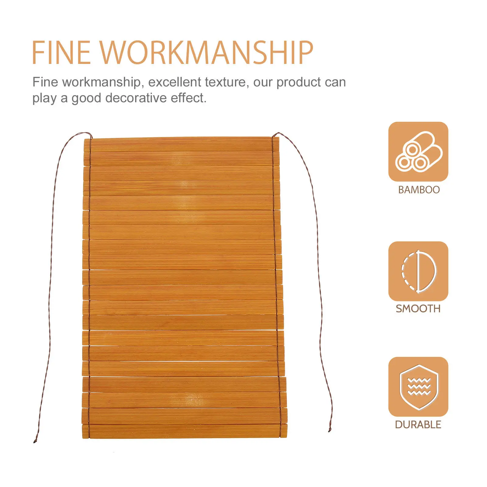 Blank Bamboo Sheet High-Class Bamboo Slips Rounded Edges Thermal Pad Home Decoration DIY Handmade Accessory Cup Cushion Heat view 2