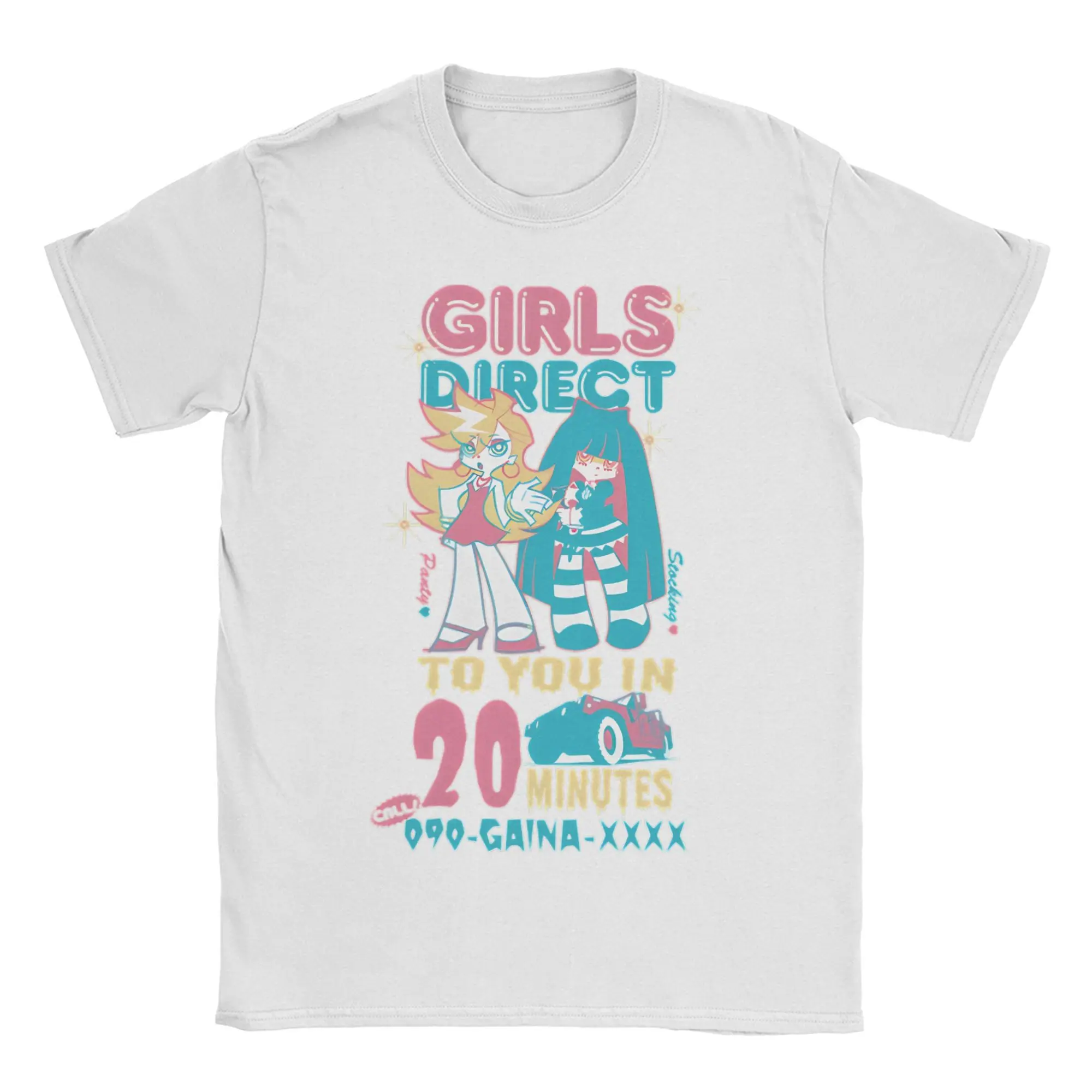 Panty Stocking with Garterbelt T-Shirt Men Women Kawaii Girls Cartoon Funny Cotton Tee Shirt Round Collar T Shirts New Clothing