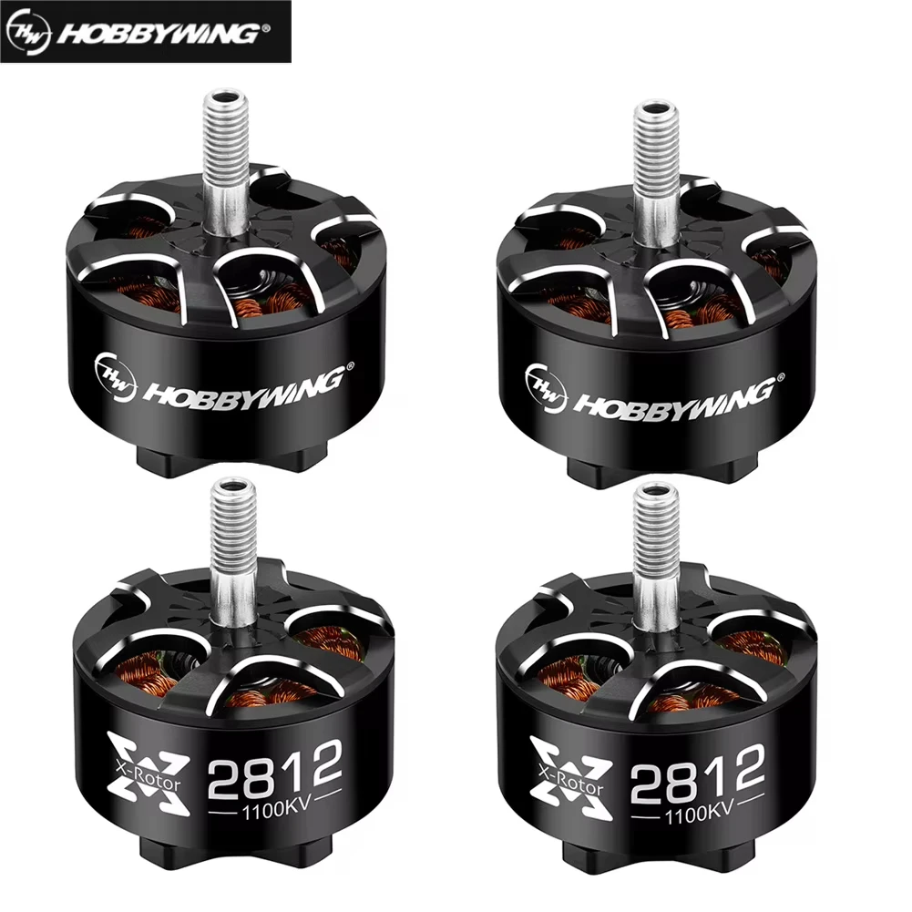 4 Pieces HOBBYWING Xrotor 2807 2812 900 1100 1300 1500 1700KV Brushless Motor 3-6S for FPV Racing Drone