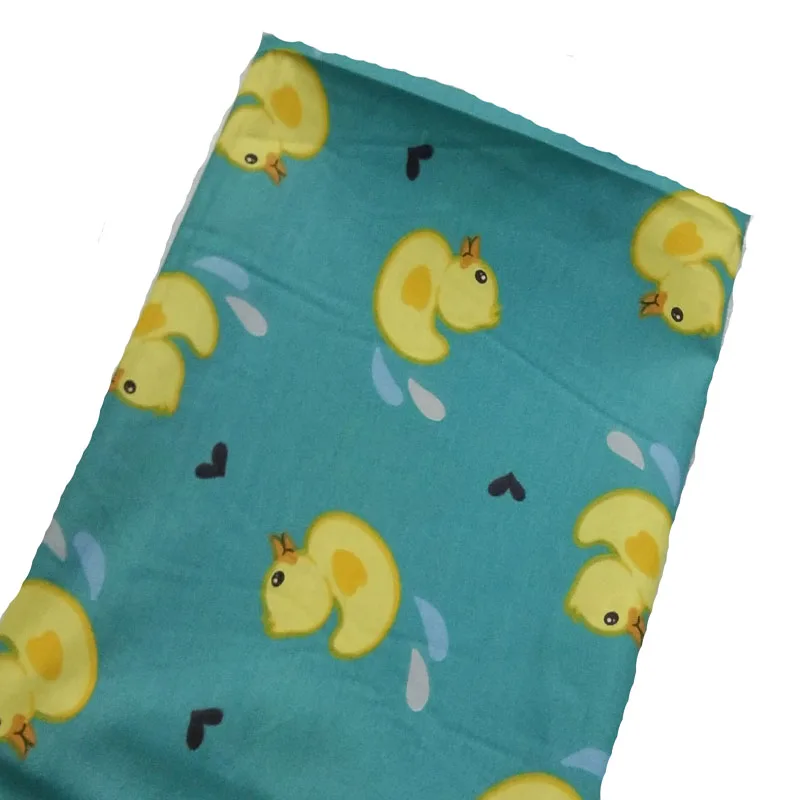 100% Cotton viaPhil Colorful Yellow Chicks & Ducks Series Printed Fabric Patchwork Cloth Dress Home Decor