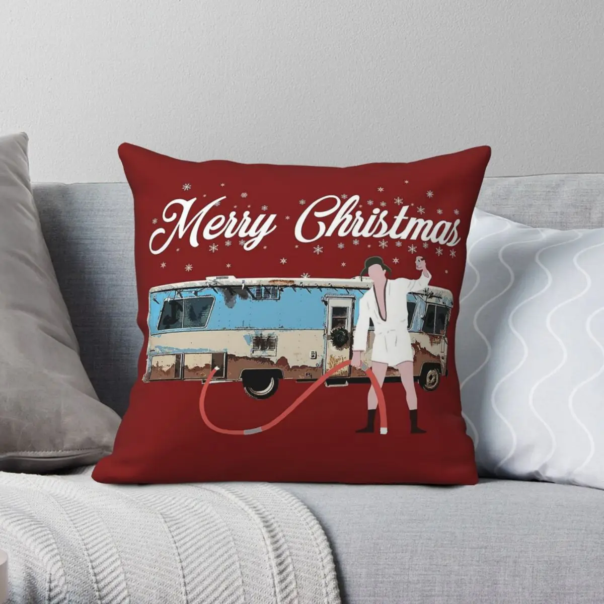 Cousin Eddie Shitter Was Full Pillowcase Polyester Linen Velvet Pattern Zip Decor Home Cushion Case Wholesale