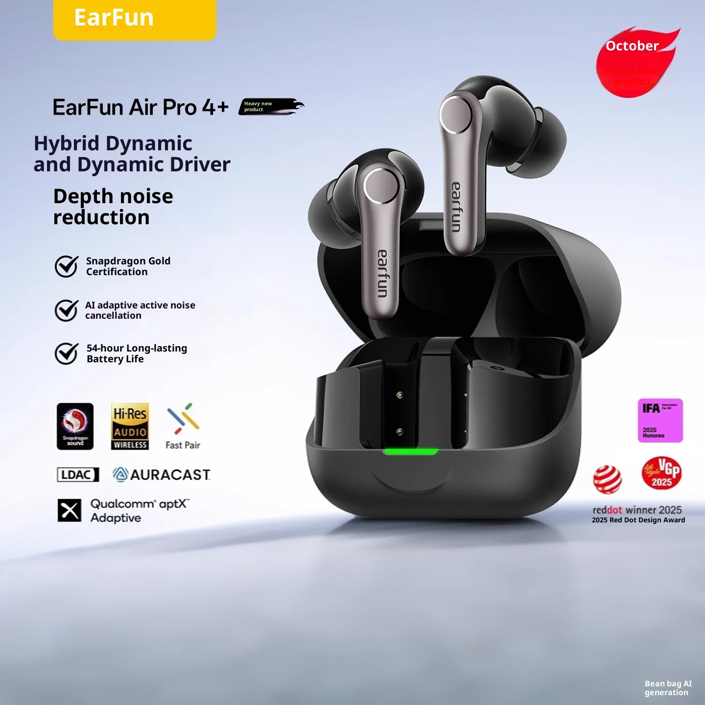 Earfun AirPro4＋ Amazon.com: EarFun Air Pro 4 Adaptive Hybrid Noise Canceling