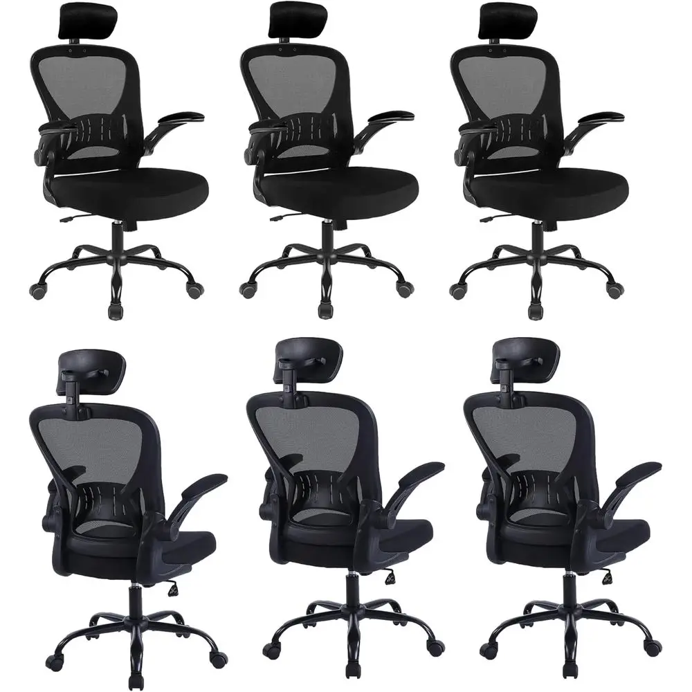 

Ergonomic Adjustable Height Swivel Office Chair with Lumbar Support and Wheels for Home and Conference Rooms
