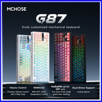 MCHOSE G87 80% Gaming Mechanical Keyboard, Gasket Mount, Tri-Mode Wireless, Hot-Swappable, RGB, 10000mAh Battery, Knob Control