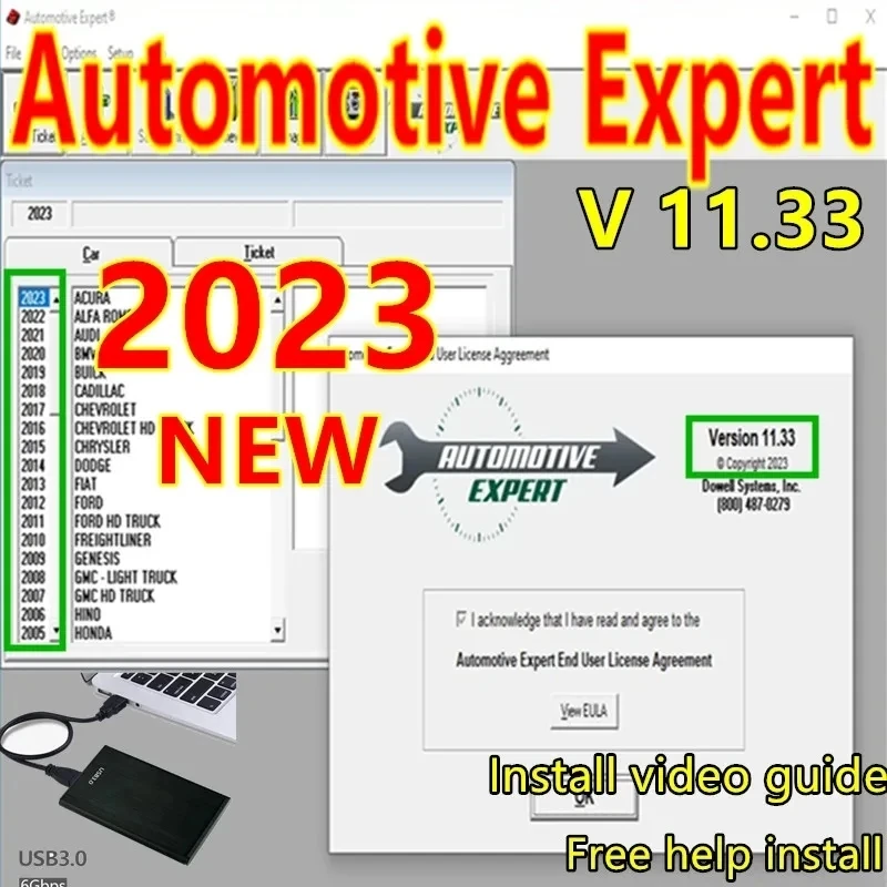 NEW 2023 Car accessories tools Automotive Expert V11.33 with Crack for Multiple install with install video