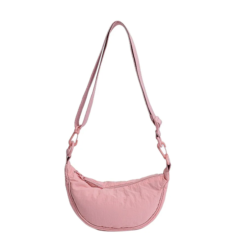 

Fashionable Korean Style Nylon Crossbody Bag Lightweight Handbag Mini Dumpling Bag Solid Color Oxford Cloth Shoulder Bag Girls
