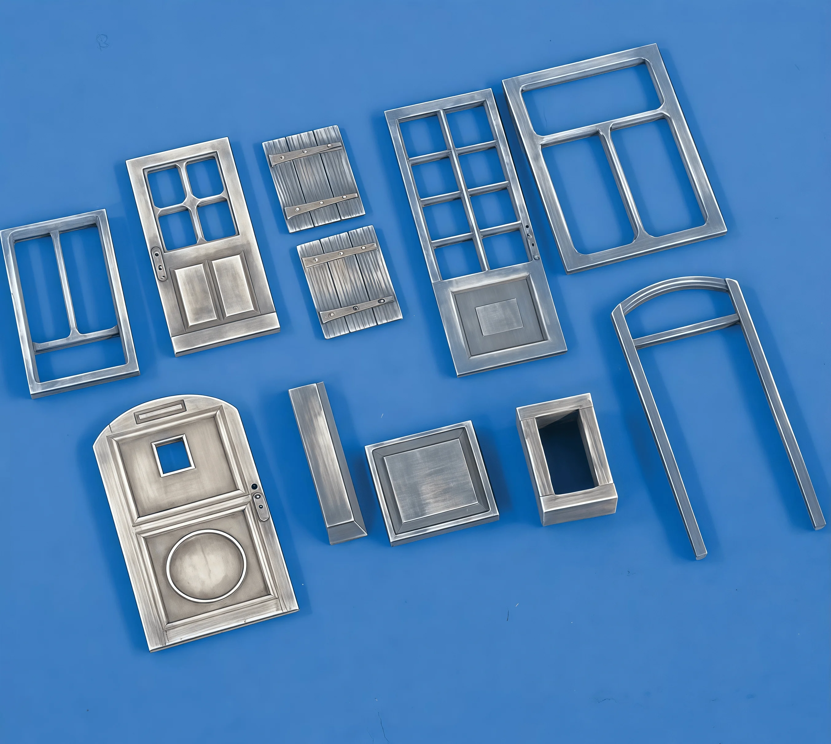 

Комплект прецизионных моделей из смолы 1/35, неокрашенные модели дверей и окон для моделей сцен