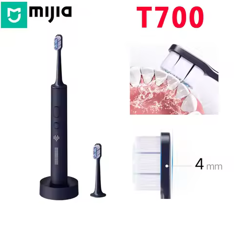 MIJIA T700 Sonic Electric Toothbrush Whitening Ultrasonic Vibration Oral Cleaner Brush Smart APP with Replacement Brush