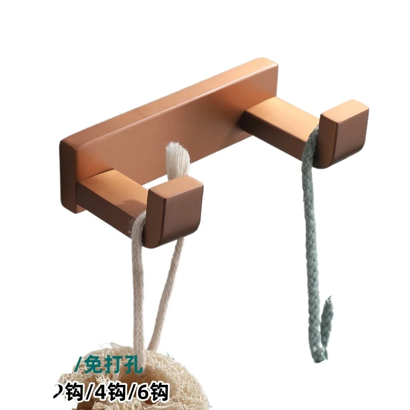 

Brushed rose gold toilet hanging hook bathroom no punch towel hook hotel