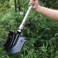 Portable Durable Camping Shovel Multi-functional Folding Sturdy Detachable Garden Shovel Self-driving Tours Outdoor Tools