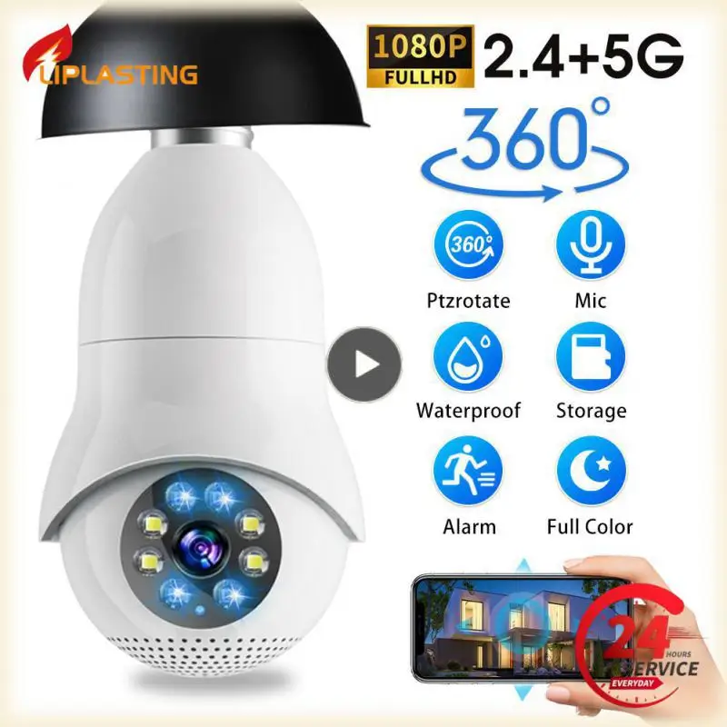 Video Surveillance Camara With Microphone 1080p Motion Detection Infrared Night 360 Degree Smart Home Security