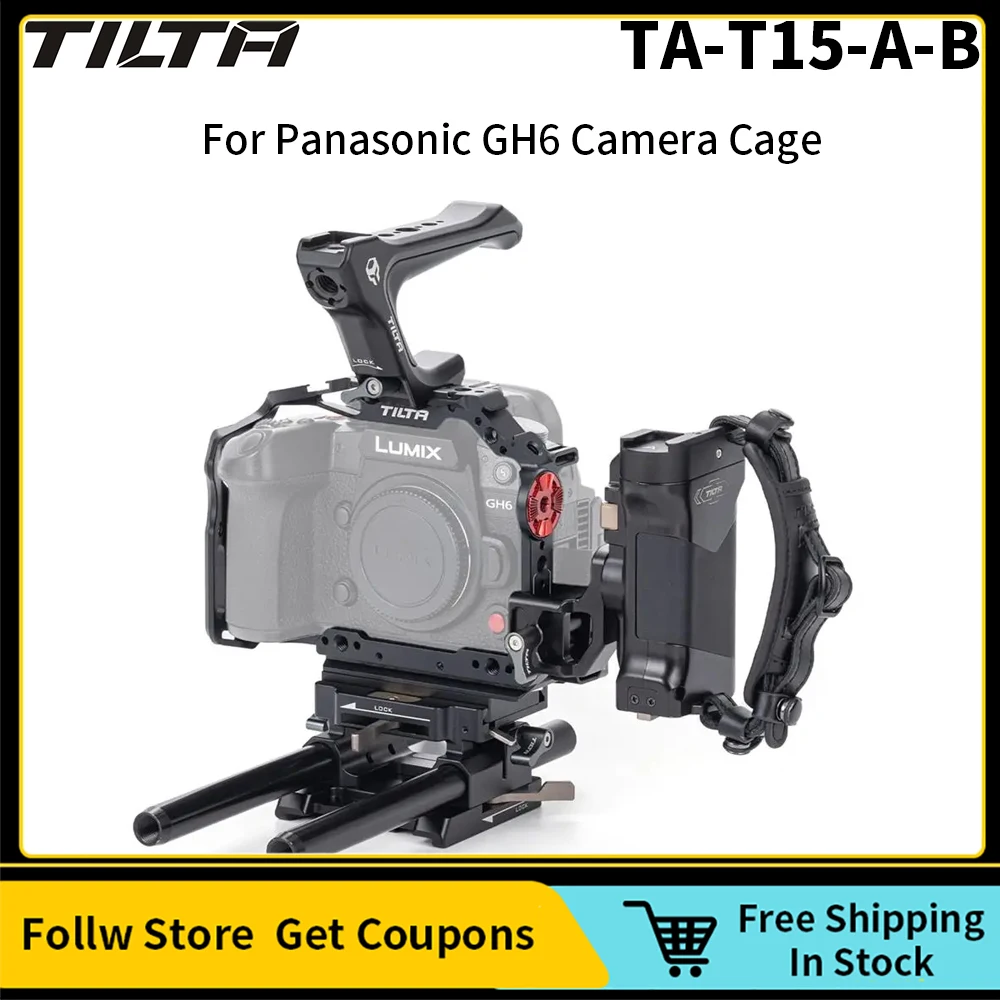 

TILTA TA-T15-A-B Black Full Camera Cage Basis kit For Panasonic GH6 LIGHTWEIGHT TA-T15-FCC-B