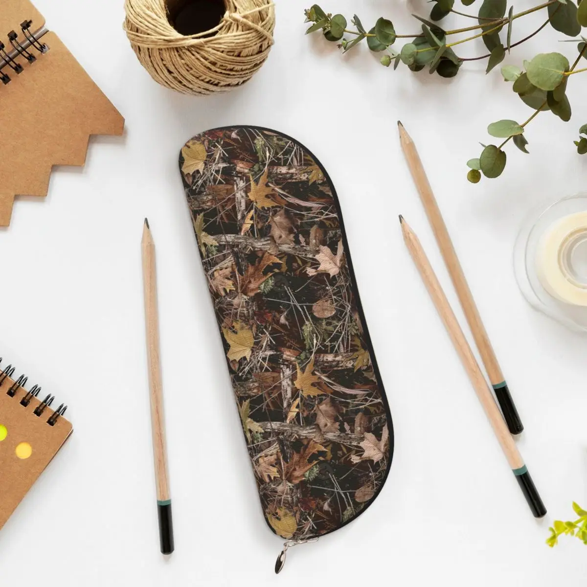 Estuches de lápices de camuflaje de árbol Real, bolsa de lápices, suministros de papelería, caja de bolígrafos de gran capacidad, bolsa de lápices para regalos de niños