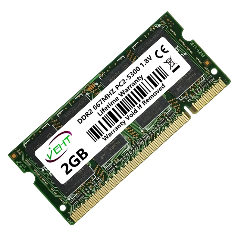 Wholesale 30 50Pcs DDR2 2GB 4GB Laptop Memories Ram PC2 5300 6400 200Pin 1.8V 533 667 800Mhz Non-ECC SODIMM Notebook Memory Ram