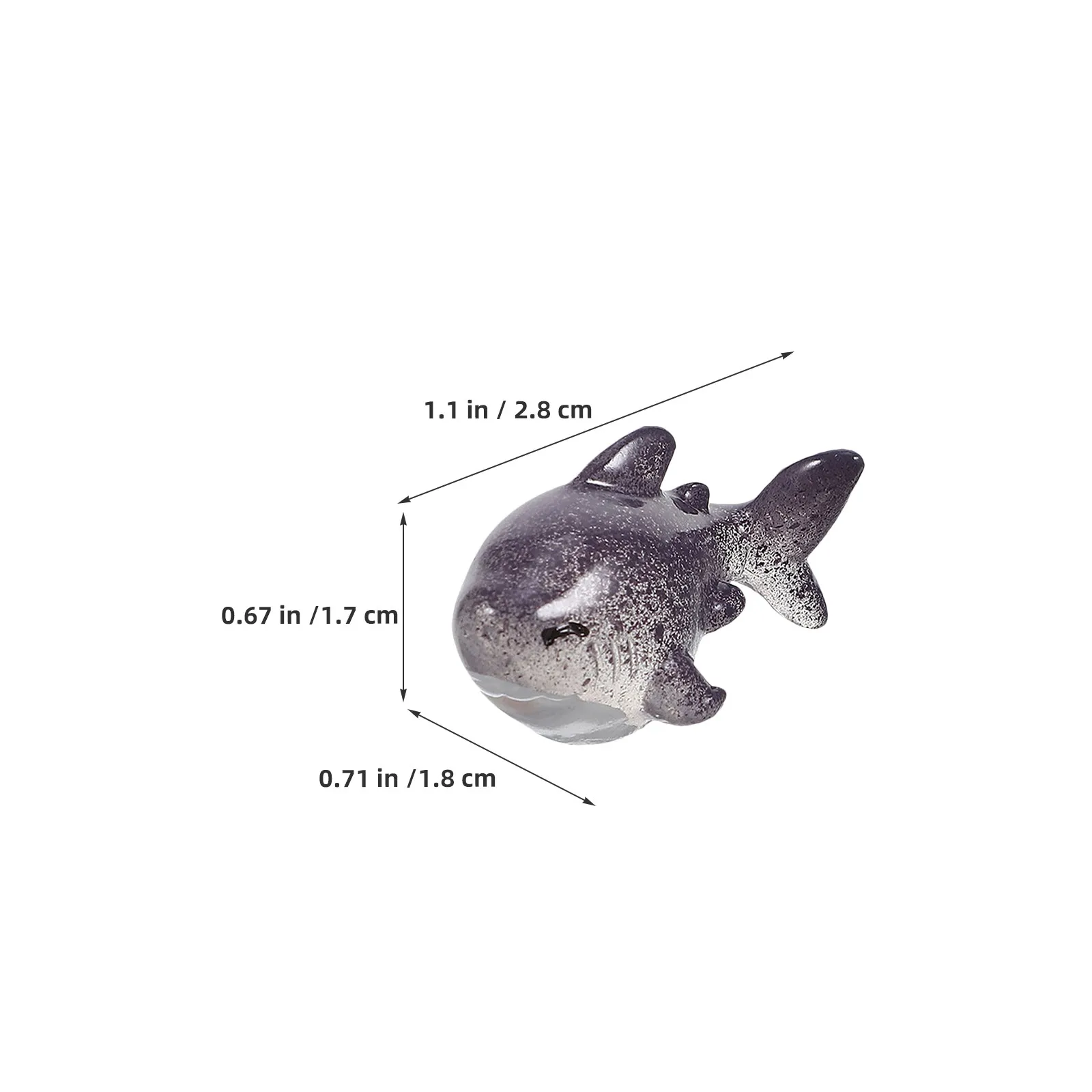 25Pcs Mini Resin Shark Decorations Marine Animal Figures Ocean Themed Micro Landscape Ornament Set for Windowsill Tabletop