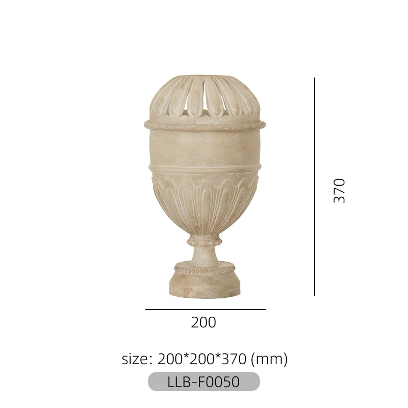 Factory Direct 2026 Top RatedImitation jade old French retro vase high-end flower pot flower ware European-style villa high-end