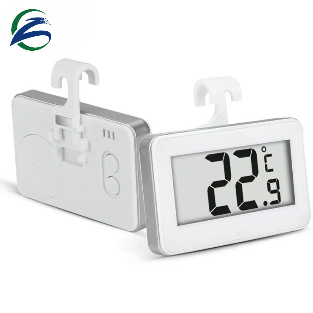 Digital Fridge Freezer Thermometer - IP55 Waterproof LCD Thermograph Humidity Meter with Wireless & Hanging Hook