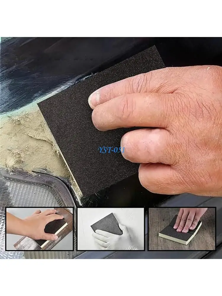

E15A 18 Pieces Flexible Sanding Sponges Grits Suitable for Wet Dry Sanding Washable Pad for Woodworking Automotive Metal
