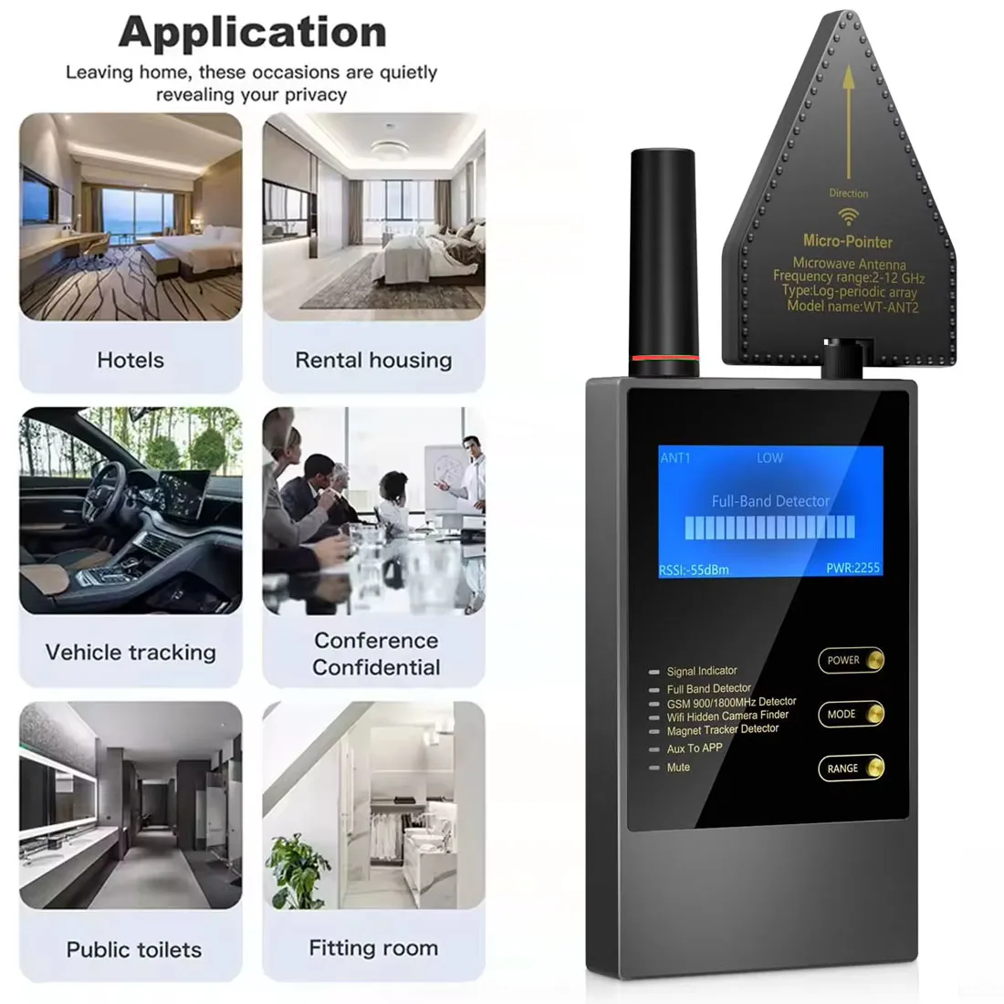 Hacking Gadgets Security Equipment Signal Wireless Position Micro Gps Tracker Anti Scanner Spy Listening Device Camera Detector view 2