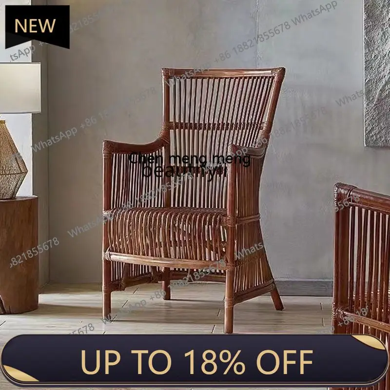 

P178 Outdoor Dining Table and Chairs Natural Japanese Rattan Dining Chairs Homestay Home Balcony Terrace Lounge Chairs