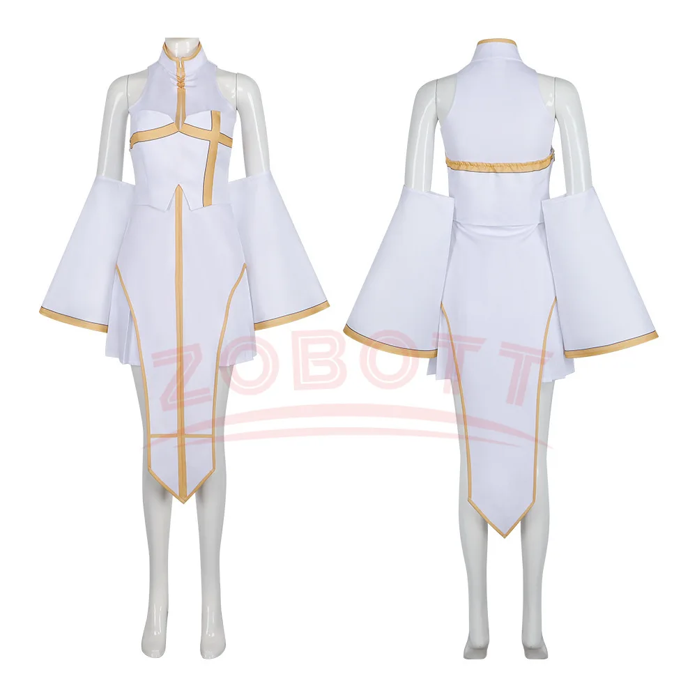 

Cecilia Cosplay Costume Anime Yusha-tai No Kawaii Ko Ga Ita Node, Akubato Shite Mitai White Halloween Performance Kostume