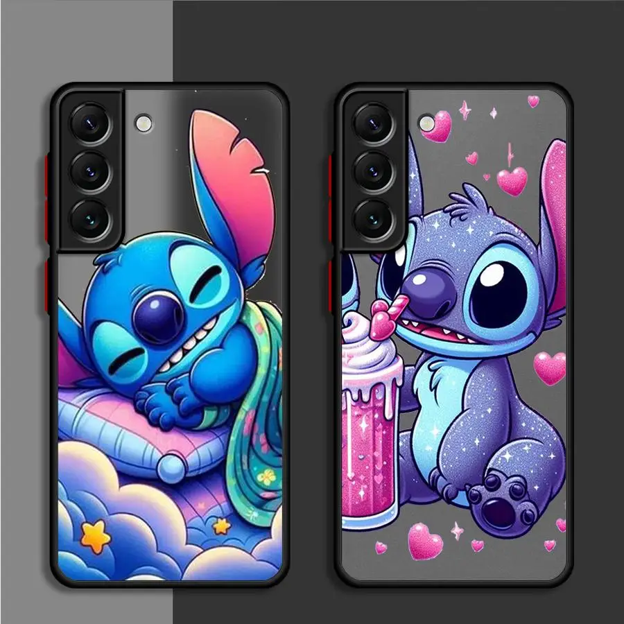 Disney Stitch Matte Case For Samsung Galaxy S24 S22 S23 S20 S21 FE S10 S24 Plus Capa Note 20 Ultra 10 Lite Phone Fundas image 6