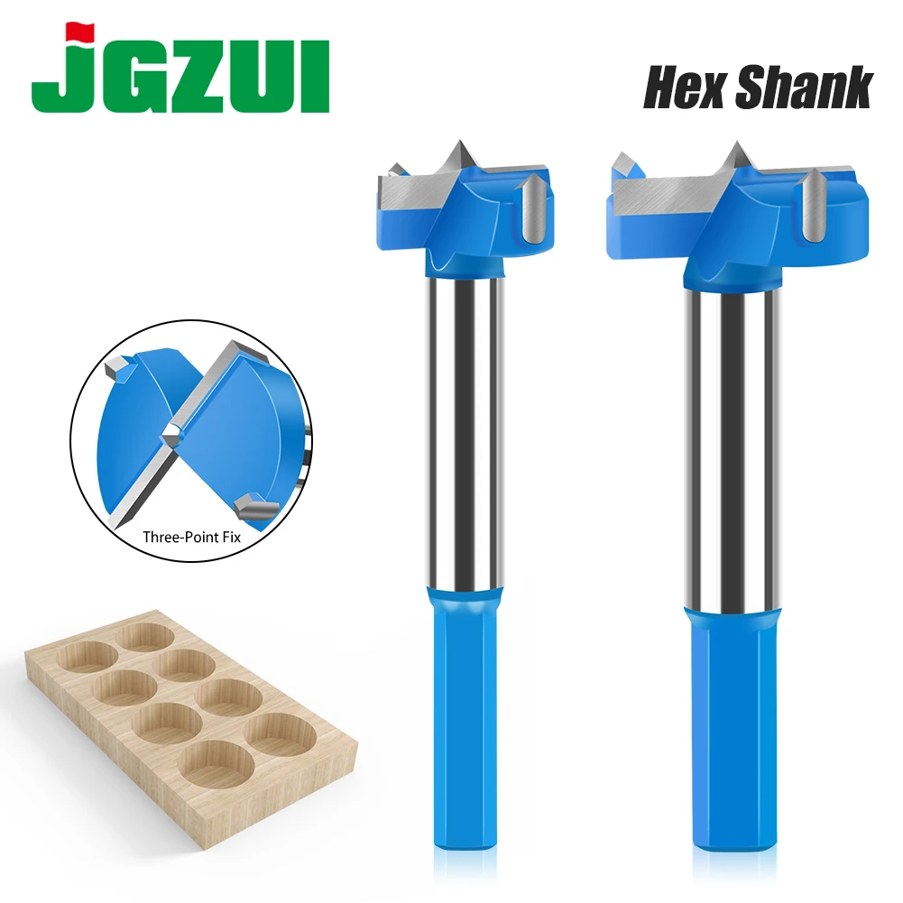 Hex Shank Hinge Boring Drill Bit 16-50mm Hole Saw Cutter Tungsten Carbide Wood Router Bit Woodworking Cutter Tools