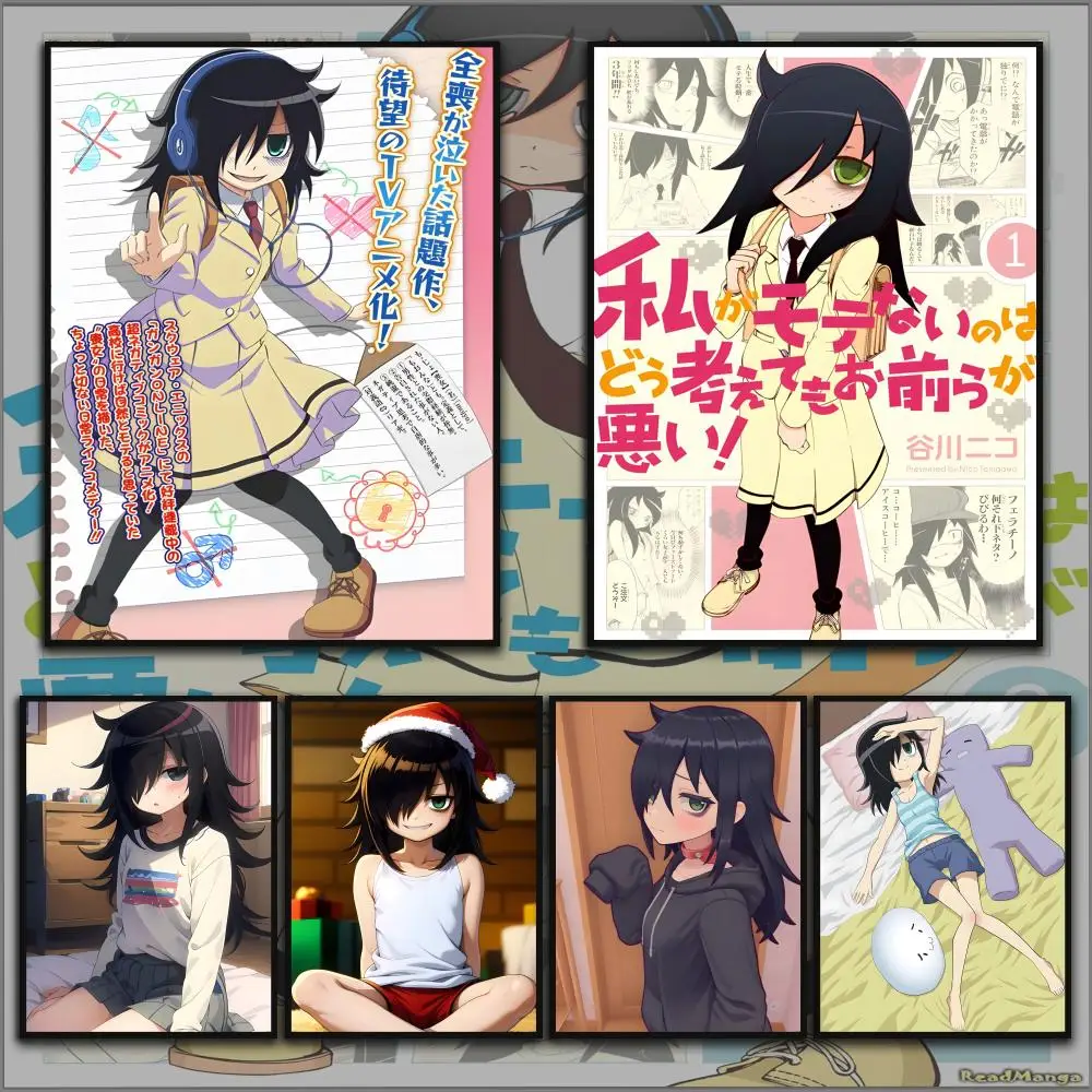

Anime W-W-Watamote Kuroki Tomoko Poster HD Anime Hot Theme Singer/OST/Movie-Waterproof Self-Stick Home Decor