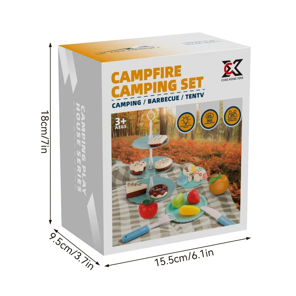 Equipo de acampada al aire libre, juguetes, juego de juguetes de Picnic para niños y niñas, juego de Picnic, juegos de comida, cocina, juguetes para jugar a las casitas, regalo para niños