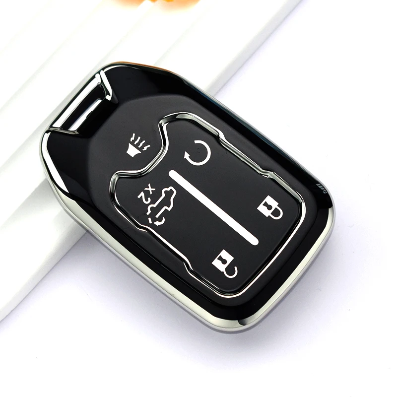 Funda de llave de coche para Chevrolet Tahoe Silverado, GMC, Sierra Acadia, Terrain, YUKON XL, funda de llave remota inteligente para coche