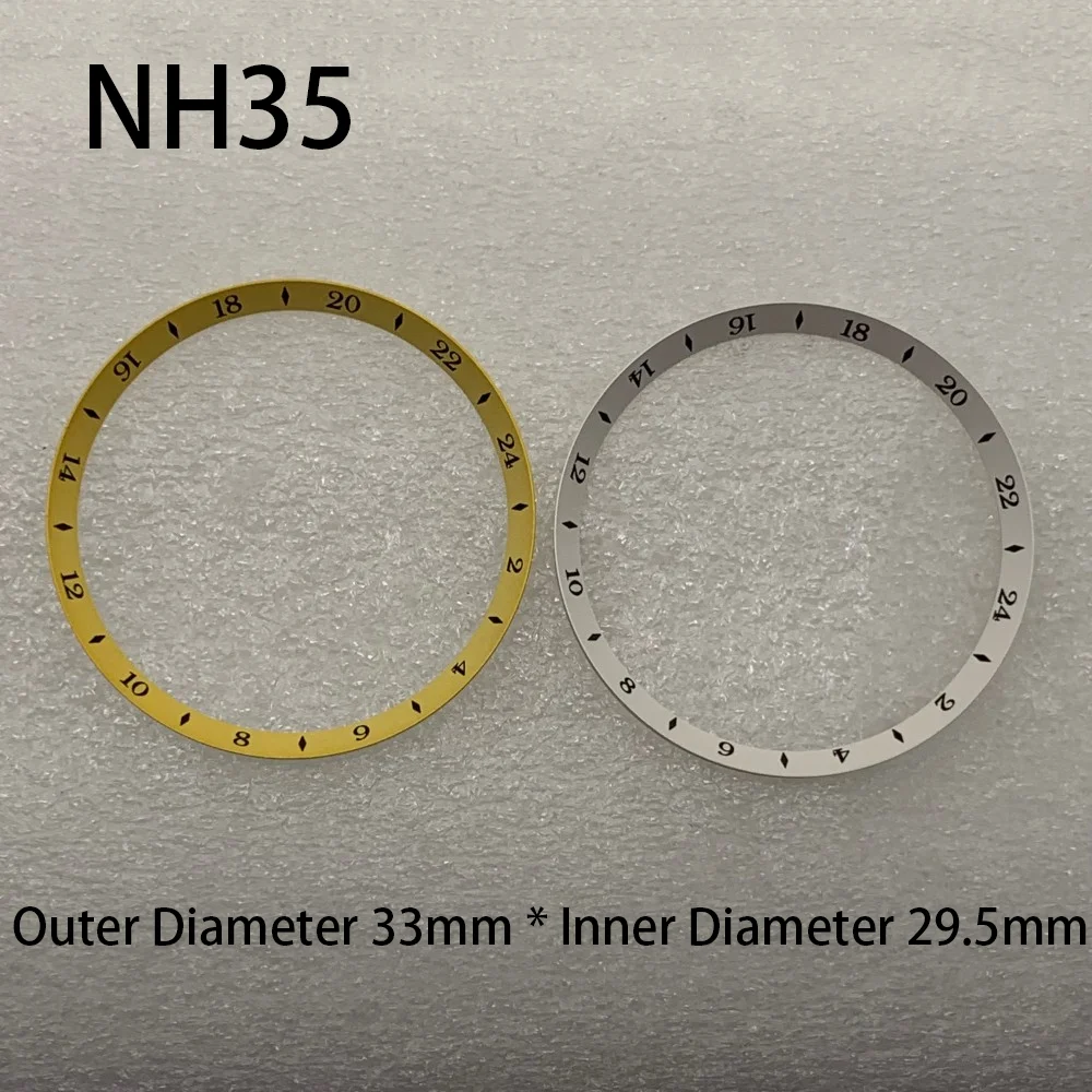 Watch Repair Parts  Suitable for NH35 Movement Dial Hidden Ring Mechanical Watch Modification Scale Ring Timing Ring 33mm