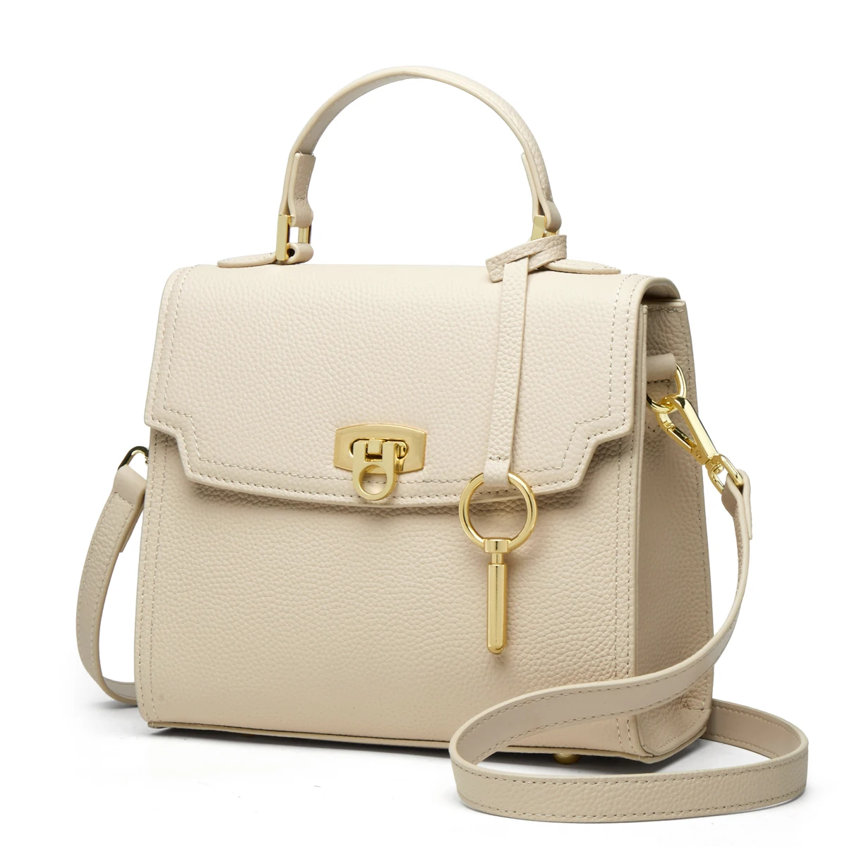 ZOOLER Genuine Leather Female Bags  Single Shoulder Handbags for Women Trend 2026 Luxury Brand Bag Designer Purses Rice #SC1513 view 2