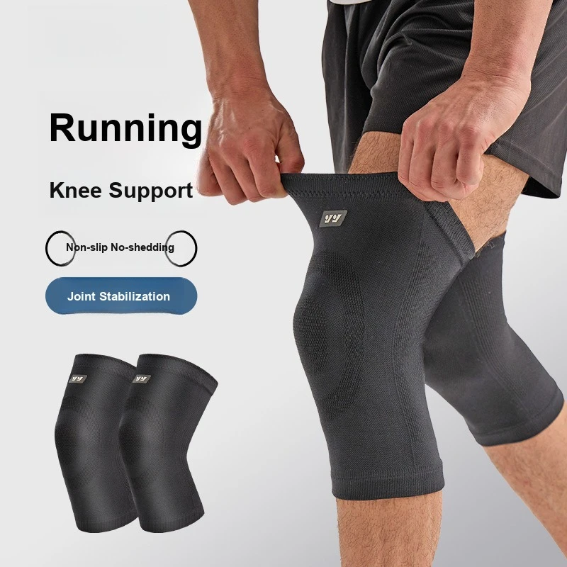 Thin Elastic Breathable Knitted Knee Pads for Basketball Fitness Running for Men and Women