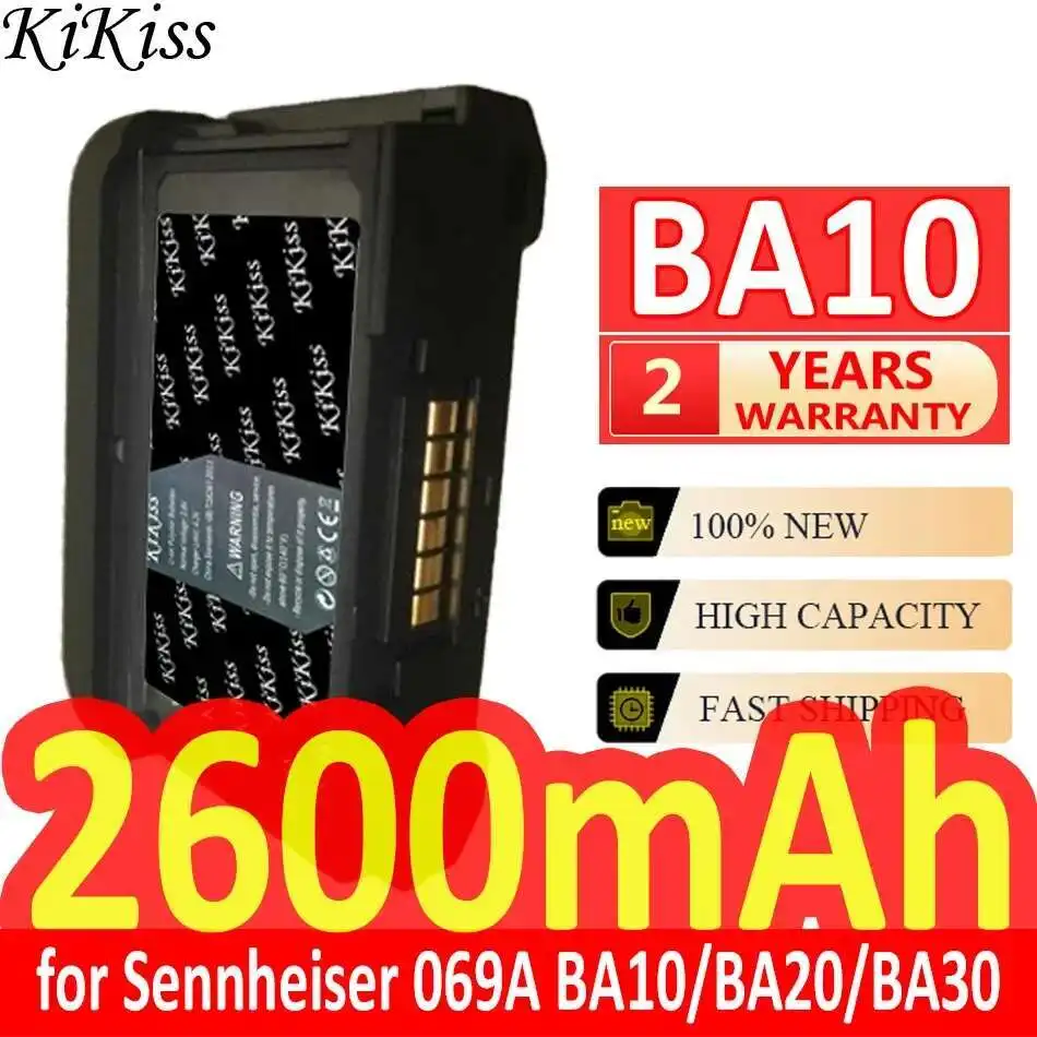 

BA10 Wireless Microphone Receiver Battery 2600Mah Reliable Replacement For Sennheiser 069A BA20 BA30 High Performance