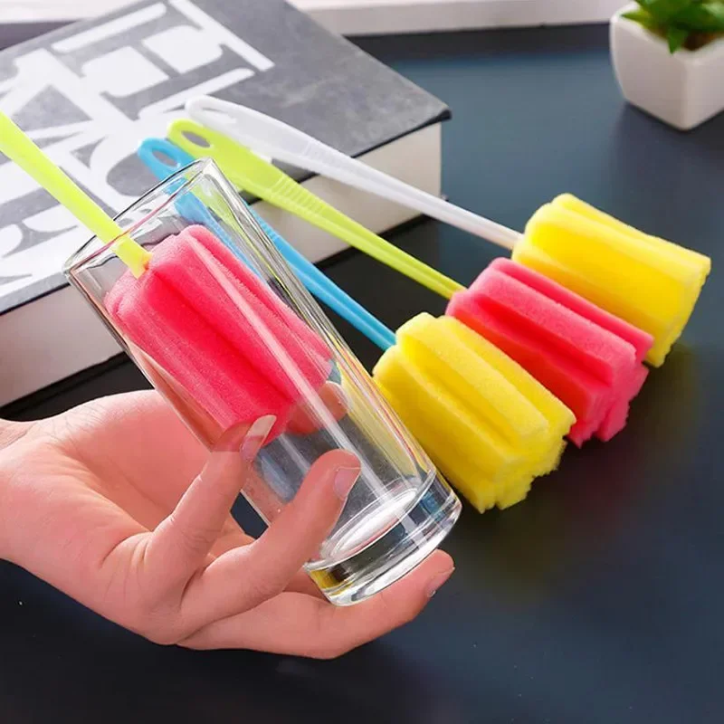 

3PCS Long Handle Baby Bottle Brush Soft Sponge Brush Water Glass Cup Washing Cleaner Tool Kitchen Cleaning Specialty Tool