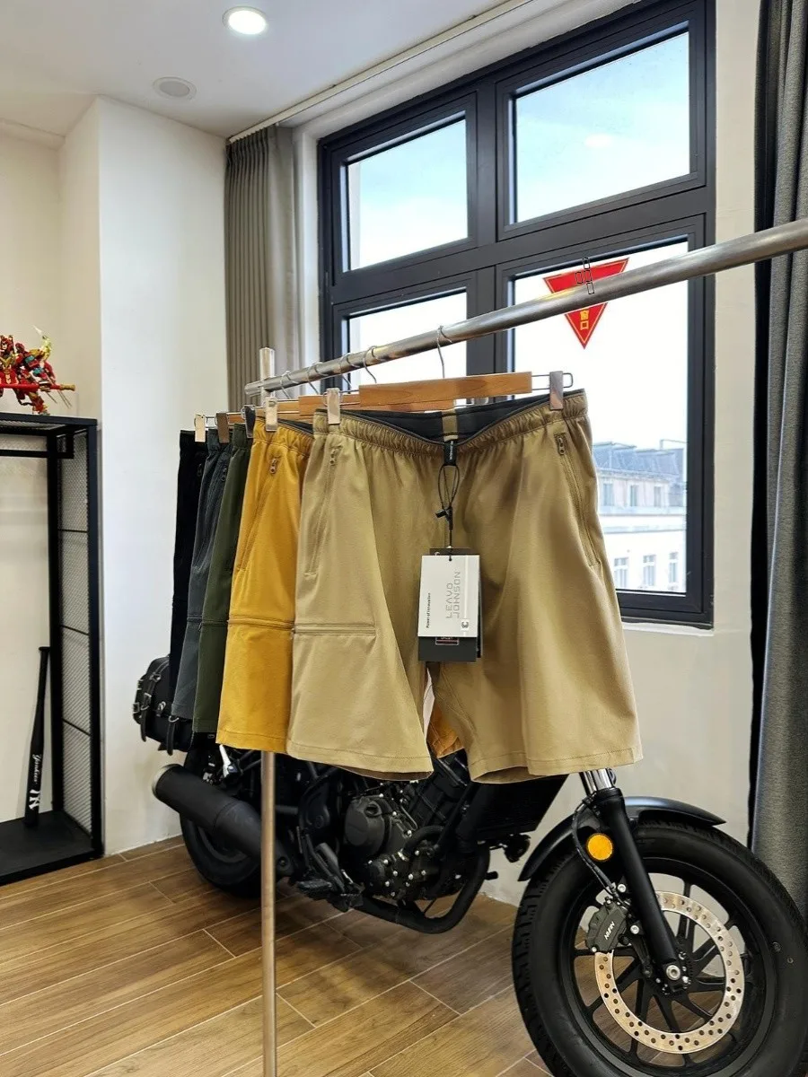 

Мужские летние спортивные повседневные шорты Leavo Johnson: легкие, дышащие, водостойкие, модные, городские, свободного кроя