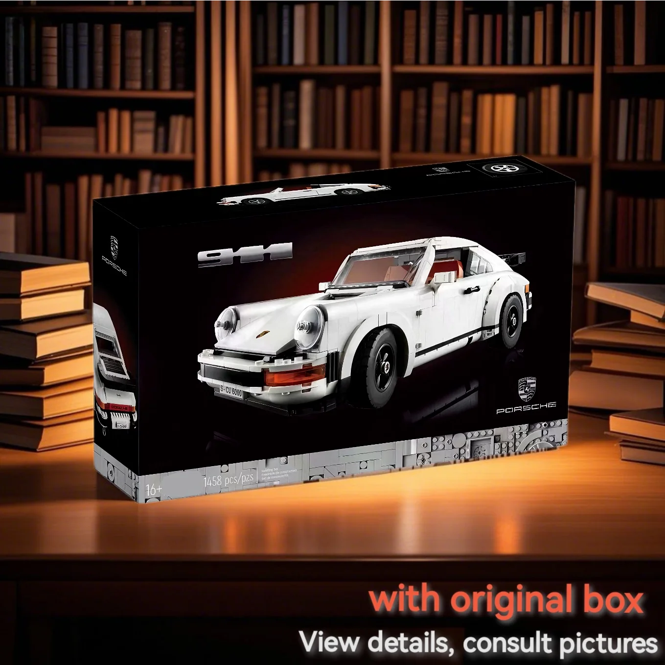 

With Original box Retro Car Model 10295 Building Block Set 2 in 1 Racing Car 1458PCS Classic Model, Birthday Christmas Gift Toy