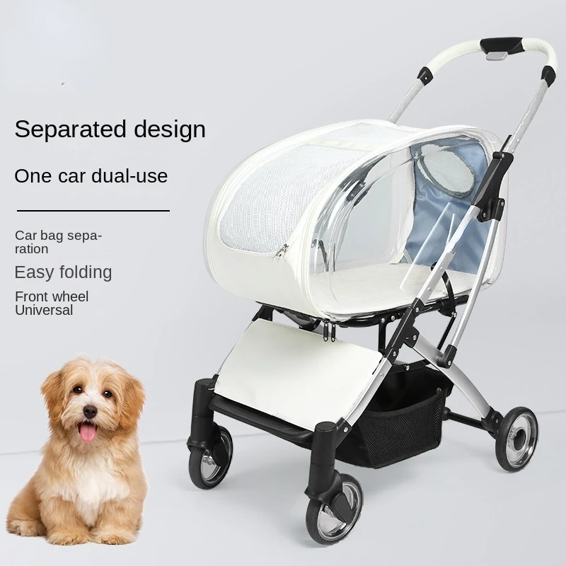 Wholesale Luxury 4-Wheel Pet Stroller & Dog Carrier Small/Medium/Large Outdoor Cage for Car Travel for Cats & Animals