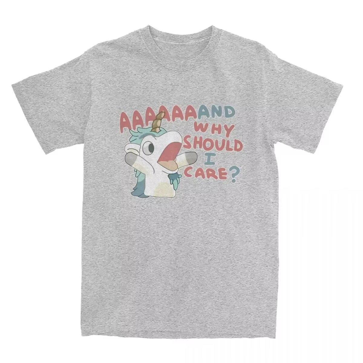 Men Women's T Shirt Why Should I Care Unicorse T-Shirts Harajuku Hot Anime Blueyed Beach Tees Y2K Basic Pattern 100 Cotton Tees