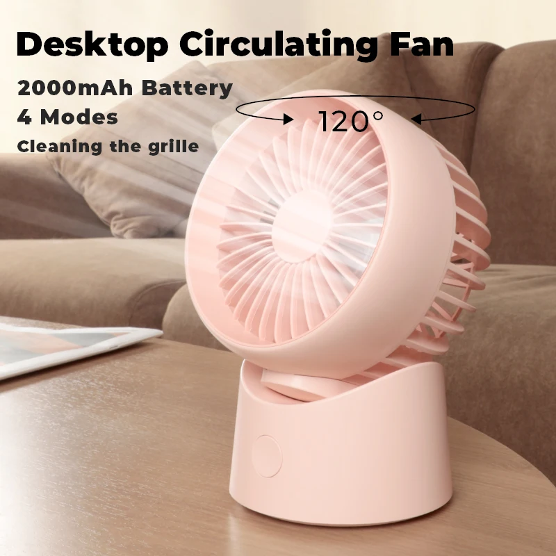 

New USB Small Fan Mini Office Dormitory Desktop Fan Silent High Wind Air Recirculation Fan with 4-Speed Adjustment