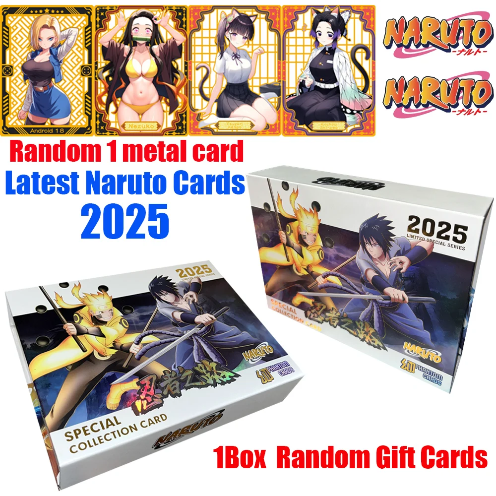 2025 Latest Naruto Collection Cards Box Uzumaki Naruto Sasuke Hyuga Hinata Anime Toy Gifts