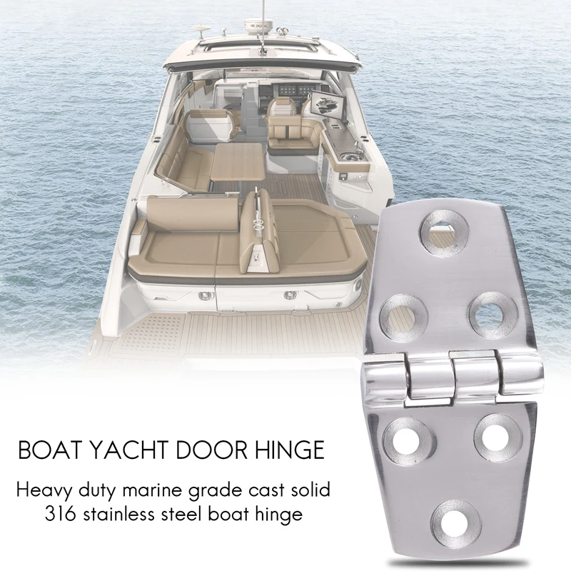 Marine 4 Pieces Stainless Steel Strap Hinge Door Hinge For Marine Boat Yacht 76 X 38 Mm Rafting Boating Accessories,Boat Marine