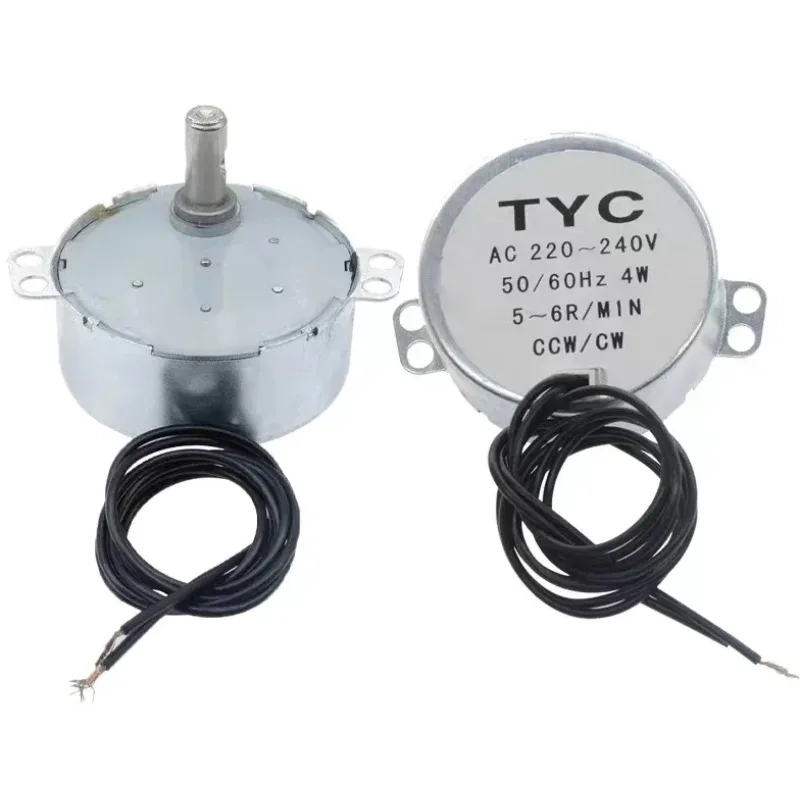 5-6 r/min Stable Synchronous Motor Pro TYC-50 AC 220V 12V 50/60Hz Torque 4KGF.CM 4W CW/CCW Microwave Turntable for Electric Fan