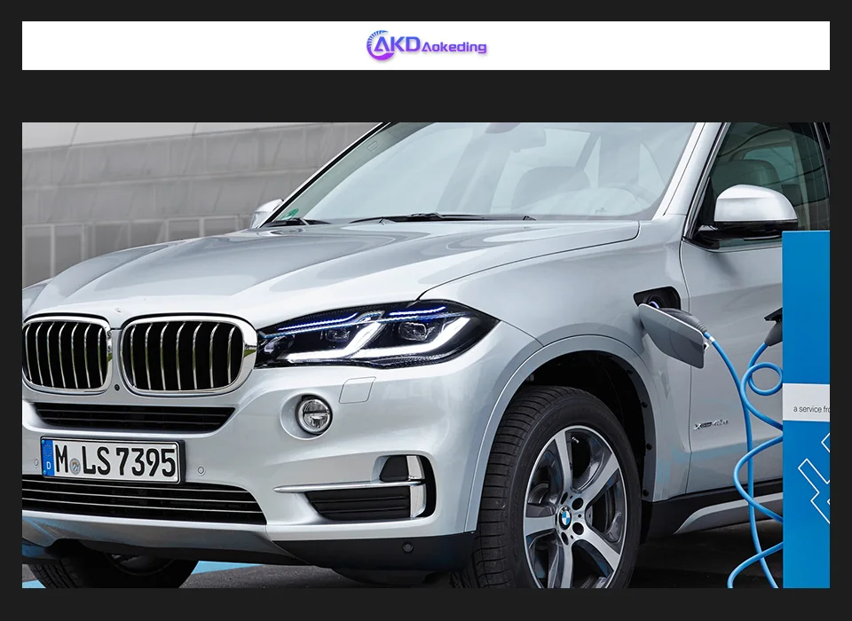 AKD Head Lamp for BMW X5 F15 LED Headlight 2014-2018 Headlights F15 DRL Turn Signal High Beam Angel Eye Projector